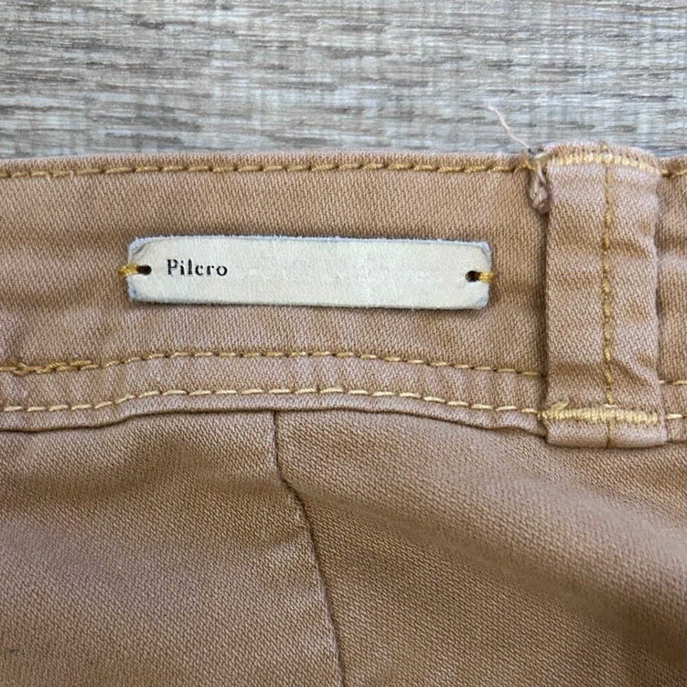 Pilcro Letterpress Anthropologie Women Tan Khaki Straight‎ Leg Pants Size 26 GUC - Picture 4 of 8